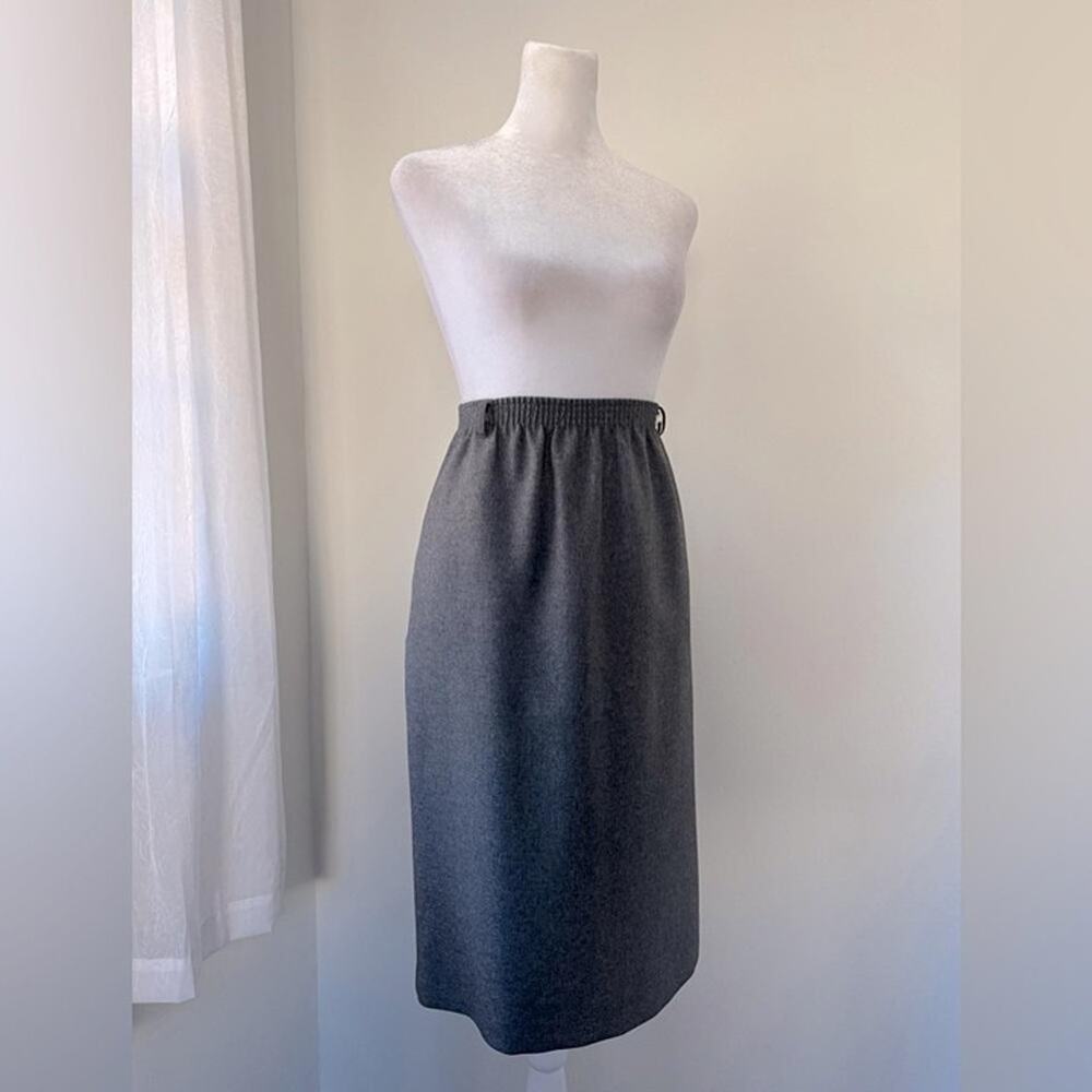 Vintage ‘90s Alfred Dunner Dark Gray Pencil Midi Skirt